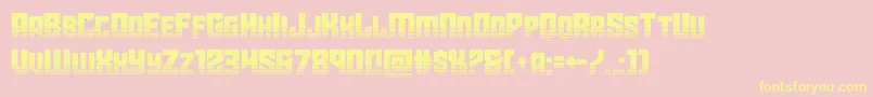 starguardhalf Font – Yellow Fonts on Pink Background