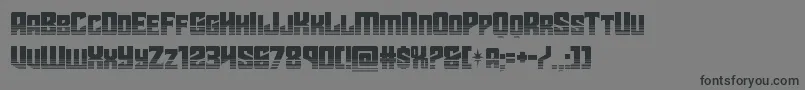 starguardhalf-Schriftart – Schwarze Schriften auf grauem Hintergrund