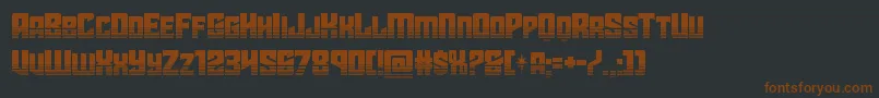 starguardhalf-Schriftart – Braune Schriften auf schwarzem Hintergrund
