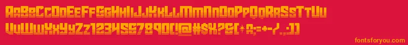 Шрифт starguardhalf – оранжевые шрифты на красном фоне