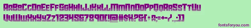 starguardhalf Font – Purple Fonts on Green Background