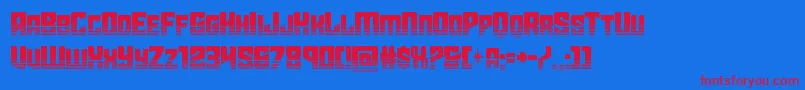 starguardhalf Font – Red Fonts on Blue Background