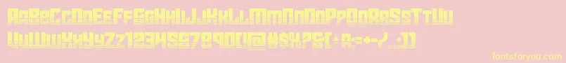 starguardhalf Font – Yellow Fonts on Pink Background