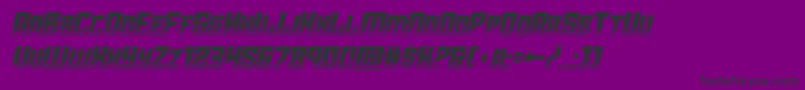 Czcionka starguardhalfital – czarne czcionki na fioletowym tle