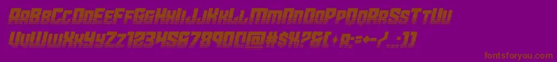 Шрифт starguardhalfital – коричневые шрифты на фиолетовом фоне