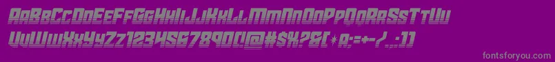 starguardhalfital-Schriftart – Graue Schriften auf violettem Hintergrund