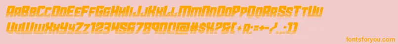 starguardhalfital Font – Orange Fonts on Pink Background