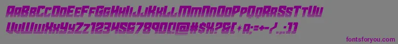Шрифт starguardhalfital – фиолетовые шрифты на сером фоне