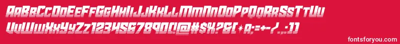 starguardhalfital Font – White Fonts on Red Background