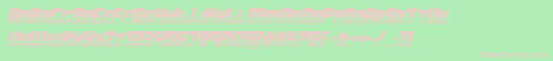 starguardhalfital Font – Pink Fonts on Green Background