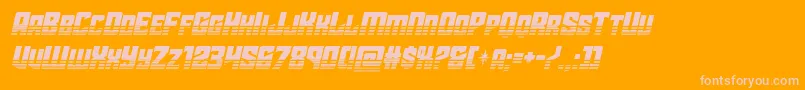starguardhalfital Font – Pink Fonts on Orange Background