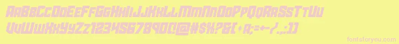 starguardital Font – Pink Fonts on Yellow Background