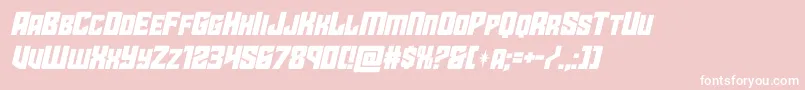 Fonte starguardital – fontes brancas em um fundo rosa