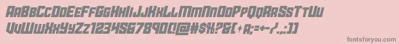 フォントstarguardital – ピンクの背景に灰色の文字