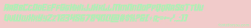 starguardital Font – Green Fonts on Pink Background