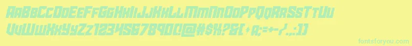 Fonte starguardital – fontes verdes em um fundo amarelo