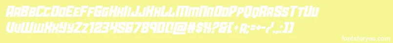 starguardital Font – White Fonts on Yellow Background