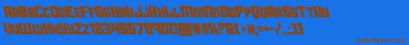 starguardleft Font – Brown Fonts on Blue Background