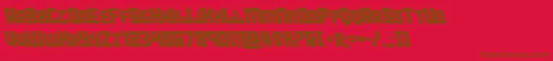Fonte starguardleft – fontes marrons em um fundo vermelho