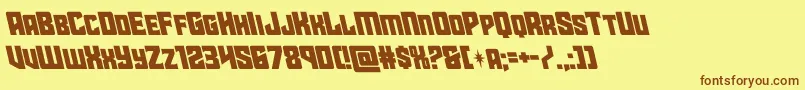 starguardleft Font – Brown Fonts on Yellow Background