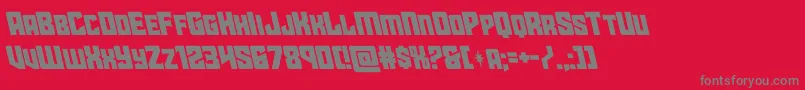 Fonte starguardleft – fontes cinzas em um fundo vermelho