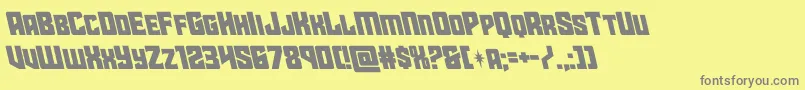 Fonte starguardleft – fontes cinzas em um fundo amarelo