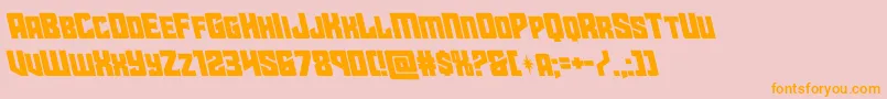 starguardleft Font – Orange Fonts on Pink Background