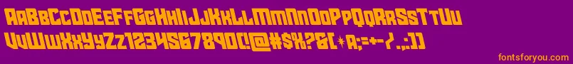 starguardleft Font – Orange Fonts on Purple Background