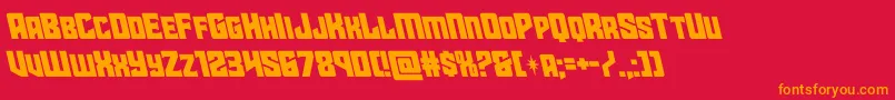 starguardleft Font – Orange Fonts on Red Background