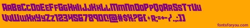 starguardleft Font – Purple Fonts on Orange Background