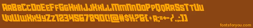 starguardleft Font – Orange Fonts on Brown Background