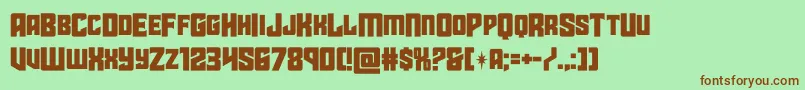 starguardmidcase Font – Brown Fonts on Green Background