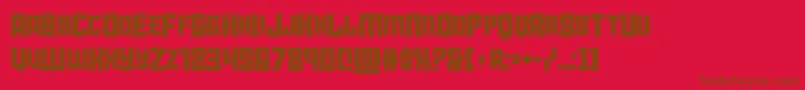 starguardmidcase Font – Brown Fonts on Red Background