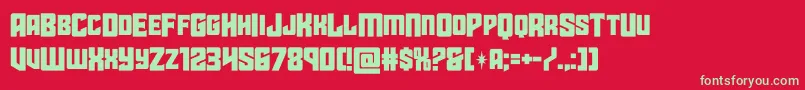 starguardmidcase Font – Green Fonts on Red Background