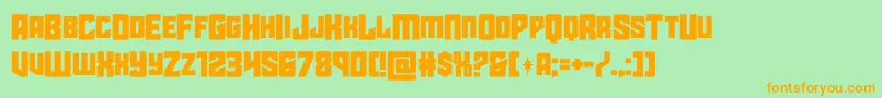 starguardmidcase Font – Orange Fonts on Green Background