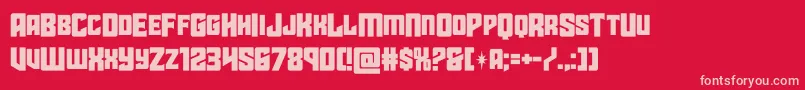 starguardmidcase Font – Pink Fonts on Red Background