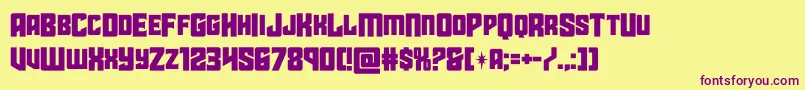 starguardmidcase Font – Purple Fonts on Yellow Background