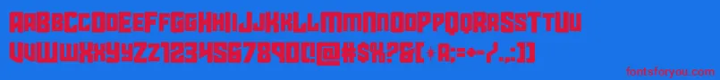 starguardmidcase Font – Red Fonts on Blue Background
