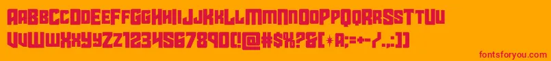 starguardmidcase Font – Red Fonts on Orange Background