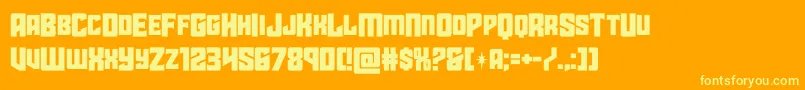 starguardmidcase Font – Yellow Fonts on Orange Background