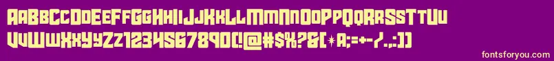 Fonte starguardmidcase – fontes amarelas em um fundo roxo