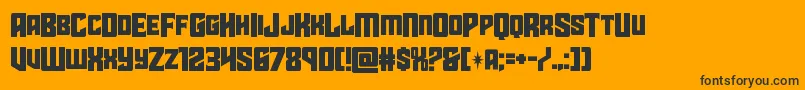 Шрифт starguardmidcase – чёрные шрифты на оранжевом фоне