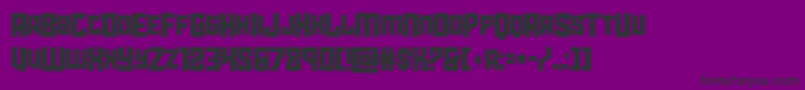 フォントstarguardmidcase – 紫の背景に黒い文字