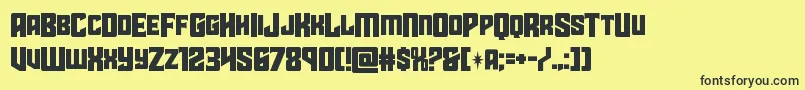 starguardmidcase Font – Black Fonts on Yellow Background