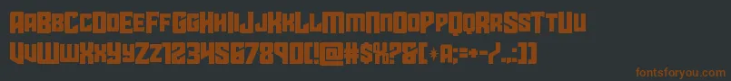 starguardmidcase-fontti – ruskeat fontit mustalla taustalla