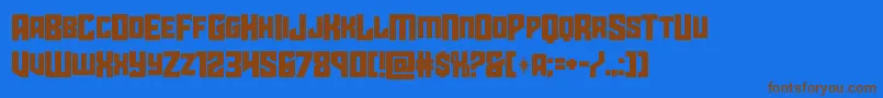 Шрифт starguardmidcase – коричневые шрифты на синем фоне