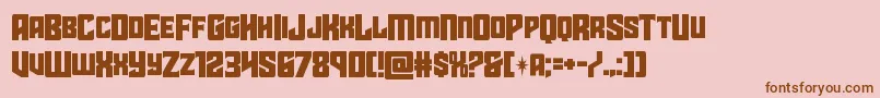 starguardmidcase-fontti – ruskeat fontit vaaleanpunaisella taustalla