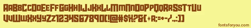 starguardmidcase-fontti – ruskeat fontit keltaisella taustalla