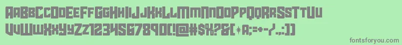 starguardmidcase-fontti – harmaat kirjasimet vihreällä taustalla