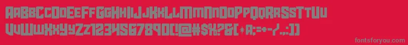starguardmidcase-fontti – harmaat kirjasimet punaisella taustalla